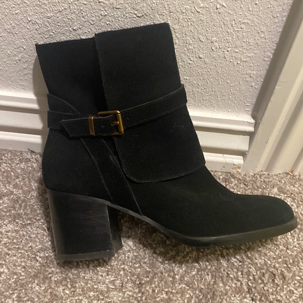 Lauren Ralph Lauren Black Suade Booties